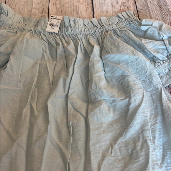 NWT light mint / sage green off the shoulder express top size xxs - Picture 3 of 3